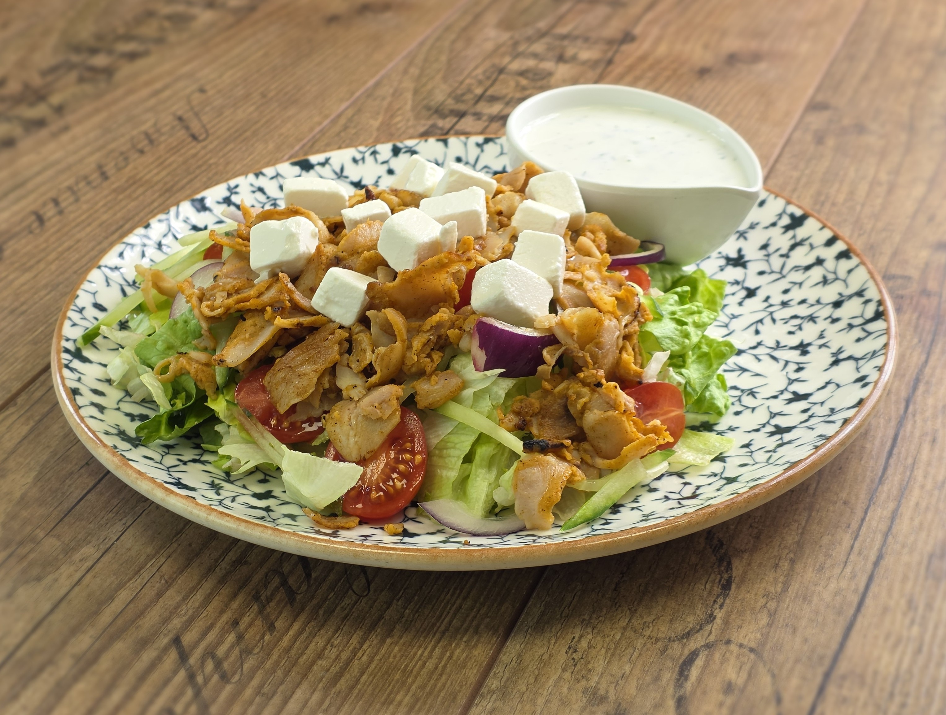 Gyros saláta fetával